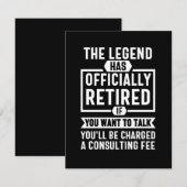the legend Has Officially Retired Save The Date (Voorkant / Achterkant)