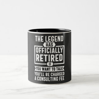 the legend Has Officially Retired Tweekleurige Koffiemok