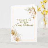 The Legend Has Retired Elegant Retirement Kaart (Gele Bloem)