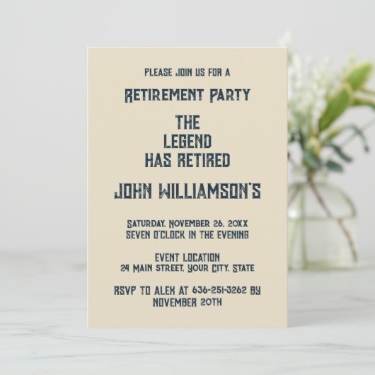 The Legend Has Retired funny retirement Kaart (Staand voorkant)