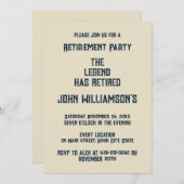 The Legend Has Retired funny retirement Kaart (Voorkant / Achterkant)