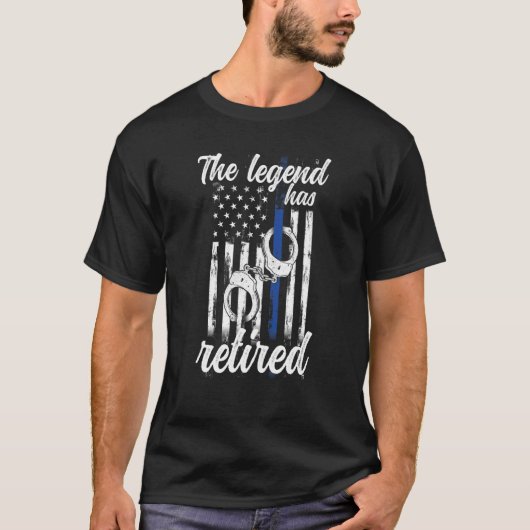 The Legend Has Retired Police Officer Retirement V T-shirt (Voorkant)
