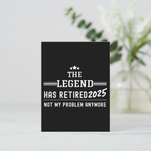 The Legend heeft 2025 gepensioneerd - niet meer mi Briefkaart (Staand voorkant)