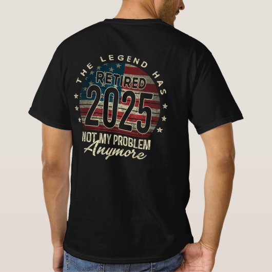 The Legend heeft de Amerikaanse vlag van 2025 inge T-shirt (Achterkant)