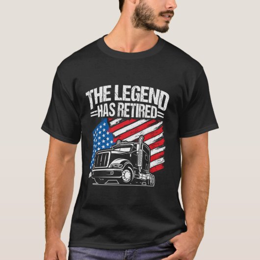 THE LEGEND HEEFT GEPENSIONEERDE Truck Trucker Jo T-shirt (Voorkant)