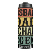 The Legend Lives" - Man vader monteur zwart Thermosbeker (Voorkant)