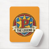 The Legend Monogram P - Aangepaste Superheld Gamer Muismat (Met muis)