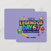 The Legend of Day 67 Rainbow School Celebration Kaart (Voorkant / Achterkant)