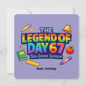 The Legend of Day 67 Rainbow School Celebration Kaart (Voorkant)