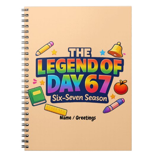 The Legend of Day 67 Rainbow School Celebration Notitieboek (Voorkant)