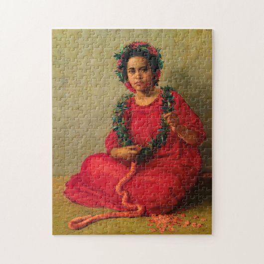 The Lei Maker 1901 by Theodore Wores Legpuzzel (Verticaal)