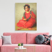 "The Lei Maker" — Theodore Wores Canvas Afdruk (Insitu (Woonkamer))