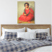 "The Lei Maker" — Theodore Wores Canvas Afdruk (Insitu (Slaapkamer))