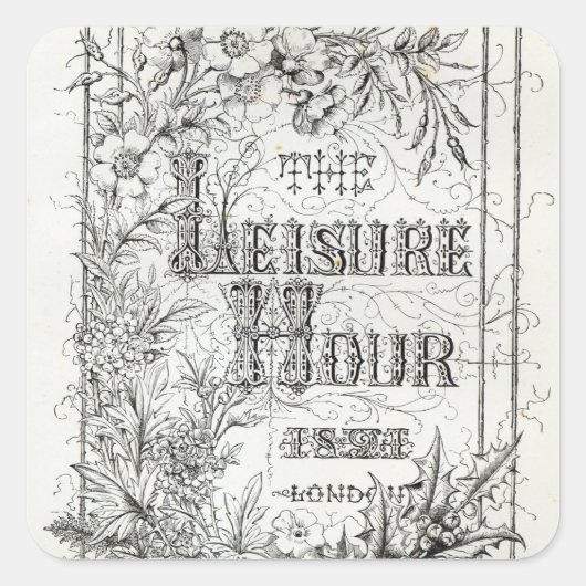 The Leisure Hour, Londen, 1891 Vierkante Sticker (Voorkant)