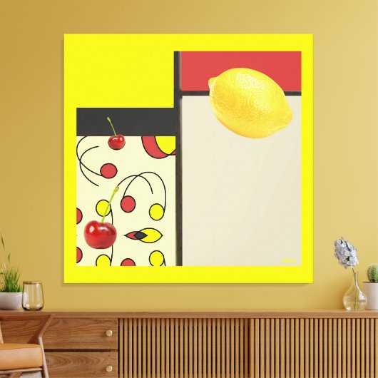 The Lemon Drop Canvas Afdruk (Insitu (Woonkamer))