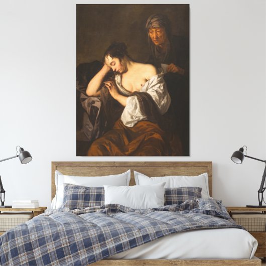 The Letter (between 1650 and 1660) Canvas Afdruk (Insitu (Slaapkamer))