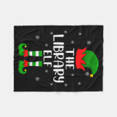 The Library Elf Christmas Party Matching Family Xm Fleece Deken (Voorkant (Horizontaal))