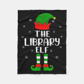 The Library Elf Christmas Party Matching Family Xm Fleece Deken (Voorkant)