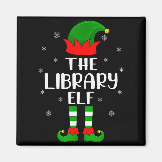 The Library Elf Christmas Party Matching Family Xm Magneet (Voorkant)