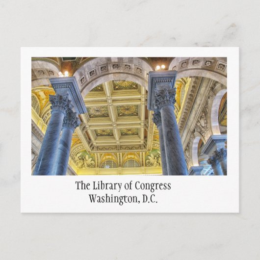 The Library of Congress, Washington DC Briefkaart (Voorkant)