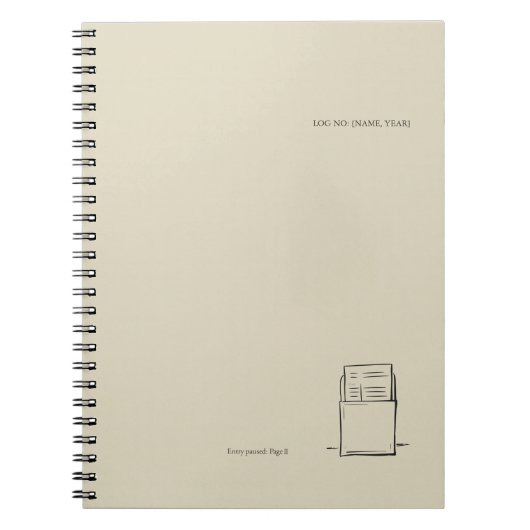 The Library Stamp Minimalist Book Lover Notebook Notitieboek (Voorkant)