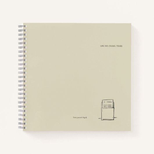 The Library Stamp Minimalist Book Lover Notebook Notitieboek (Voorkant)