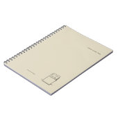 The Library Stamp Minimalist Book Lover Planner Notitieboek (Linkerzijde)