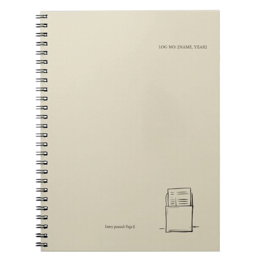 The Library Stamp Minimalist Book Lover Planner Notitieboek (Voorkant)