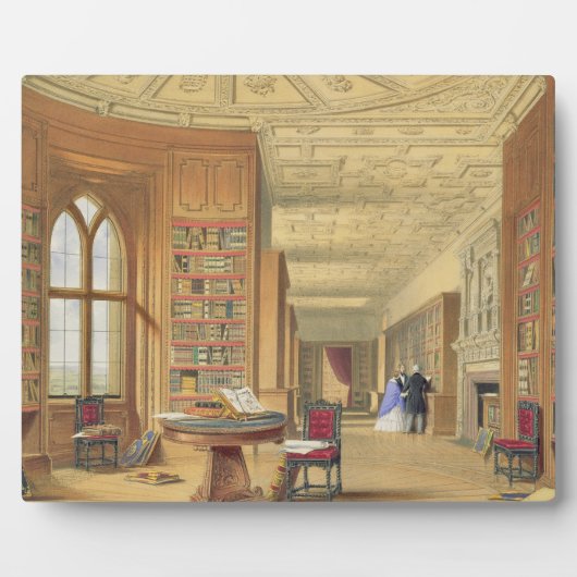 The Library, Windsor Castle, 1838 (kleurenlitho) Fotoplaat (Voorkant)