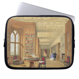 The Library, Windsor Castle, 1838 (kleurenlitho) Laptop Sleeve