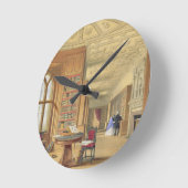 The Library, Windsor Castle, 1838 (kleurenlitho) Ronde Klok (Hoek)