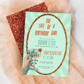 The Life of a Birthday Girl Invitation Kaart