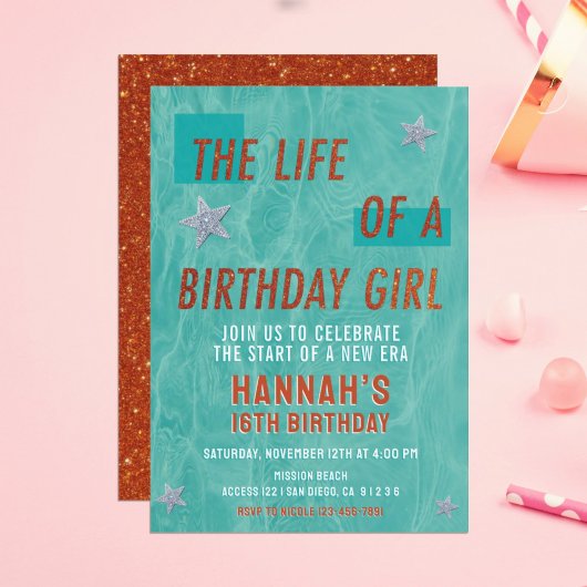 The Life of a Birthday Girl Showgirl Birthday Kaart