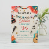 The Life of a Birthday Girl Showgirl Birthday Kaart (Staand voorkant)