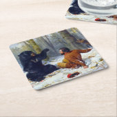 The Life of a Hunter A Tight Fix Arthur Tait 1856 Kartonnen Onderzetters (Schuin)