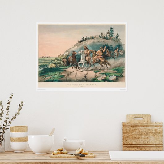 The Life of a Trapper: A Sudden Halt (0877A) Poster (Keuken)