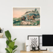 The Life of a Trapper: A Sudden Halt (0877A) Poster (Thuiskantoor)