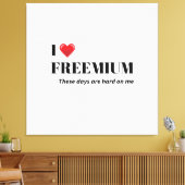 The "Life on a Budget" adulting is hard humour Canvas Afdruk (Insitu (Woonkamer))