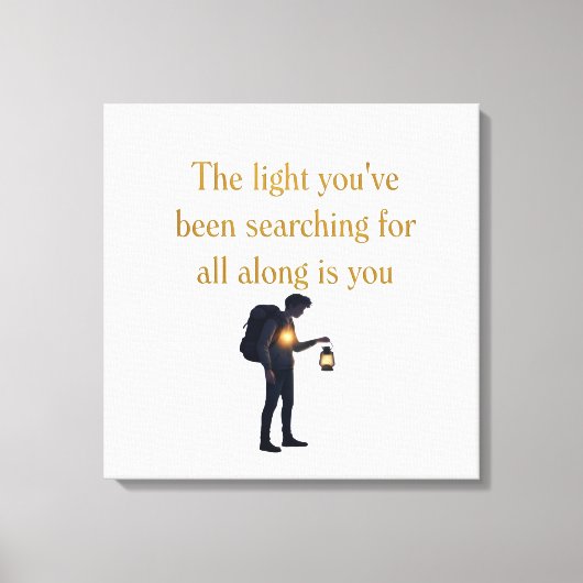 The light is you iPad Smart Cover Canvas Afdruk (Voorkant)