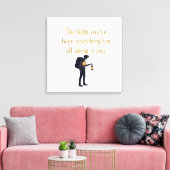 The light is you iPad Smart Cover Canvas Afdruk (Insitu (Woonkamer))