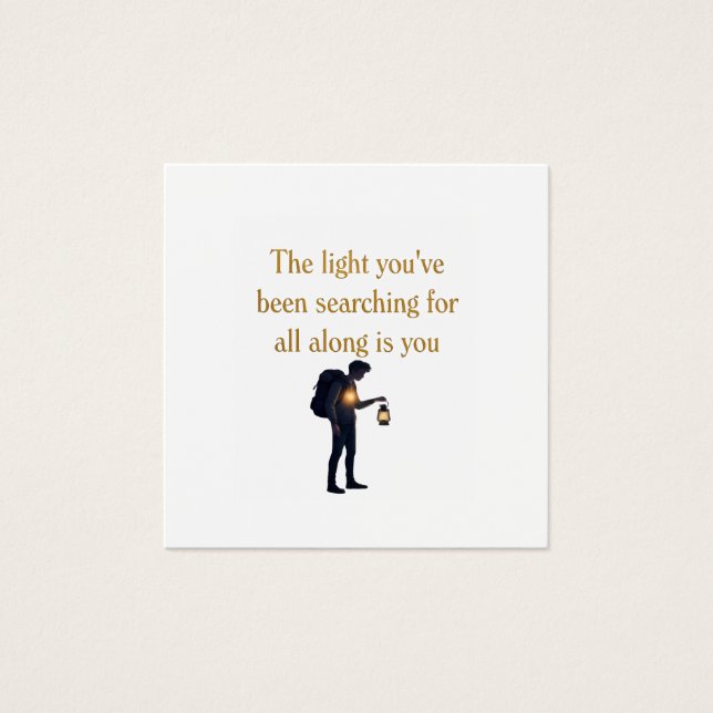 The light is you iPad Smart Cover Vierkante Visitekaartjes (Voorkant)
