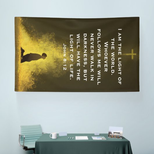 The Light of Life John 8:12 Spandoek (Beurs)