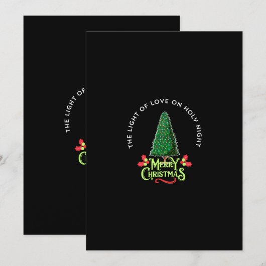 The Light of Love on Holy Night Feestdagenkaart (Voorkant / Achterkant)