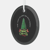 THE LIGHT OF LOVE ON HOLY NIGHT GLAS ORNAMENT (Voorkant links)