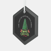 THE LIGHT OF LOVE ON HOLY NIGHT GLAS ORNAMENT (Voorkant links)