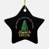 THE LIGHT OF LOVE ON HOLY NIGHT KERAMISCH ORNAMENT (Achterkant)