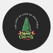 The Light of Love on Holy Night Ronde Sticker (Voorkant)