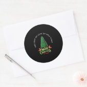 The Light of Love on Holy Night Ronde Sticker (Envelop)