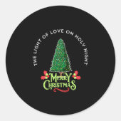 The Light of Love on Holy Night Ronde Sticker (Voorkant)