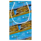 The Lighthouse on the Beach Painting by Alfred Fox Klein Cadeauzakje (Achterkant)